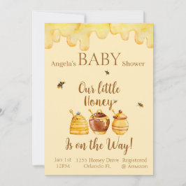Nosso Pequeno Mel Está a Caminho! Cartão de Chá de