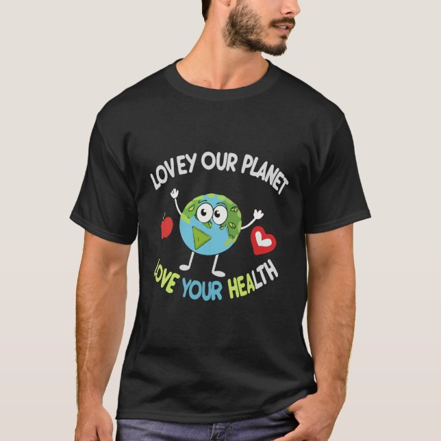 "Nosso Planeta Adorável - Design de Camisa Única" (Frente)