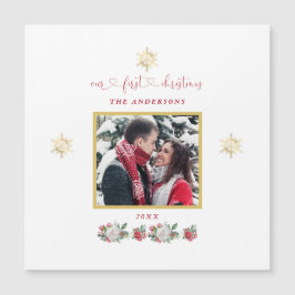 Nosso Primeiro Casamento De Foto Floral Floco De N