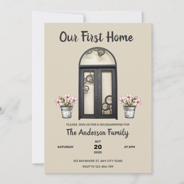 Nosso primeiro Convite de festas doméstico (Frente)