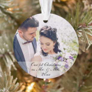 Nosso primeiro Natal como o Sr. & a Sra. ornamento