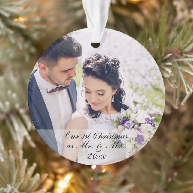 Nosso primeiro Natal como o Sr. & a Sra. ornamento (Árvore)