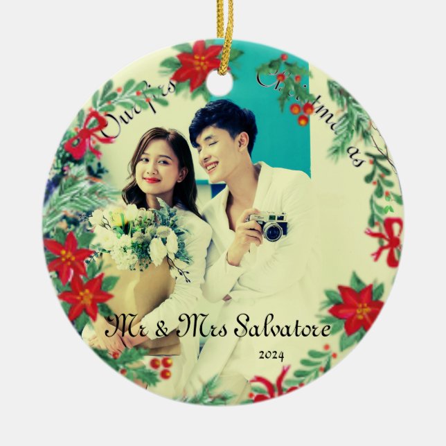 Nosso primeiro Natal como ornamento do Sr. e Sra.  (Frente)