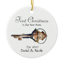 Nosso Primeiro Natal em Nosso Novo Ornamento Domés