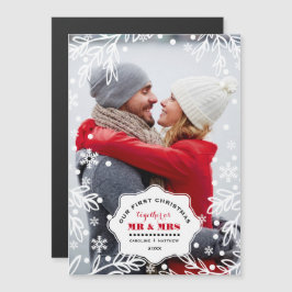 Nosso Primeiro Natal Juntos Cartões com fotos Magn