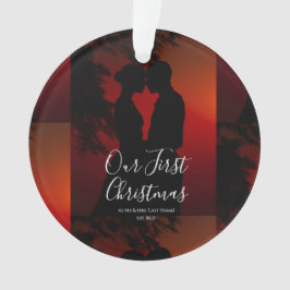Nosso Primeiro Natal Juntos Ornamento Sr e Sra