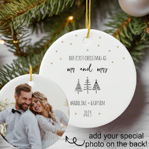 Nosso Primeiro Natal Sr. e Sra. Enfeites de natal