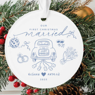 Nosso Primeiro Ornamento Casado de Natal