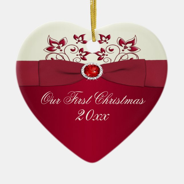 Nosso primeiro ornamento da lembrança do Natal (Frente)