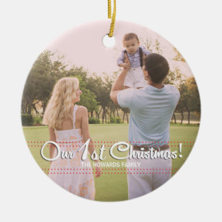 Nosso Primeiro Ornamento Moderno Elegante de Natal