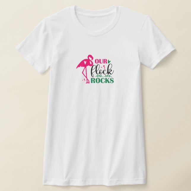Nosso rebanho apodrece camiseta flamingo (Postura )