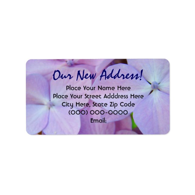 Nossos Adesivos de Endereço Novo! Flores de Lavand (Frente)
