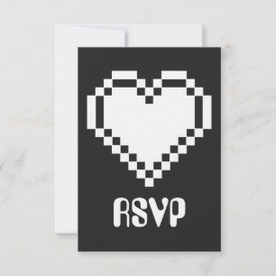 Nossos Corações de 8 Bits na Placa RSVP Preta