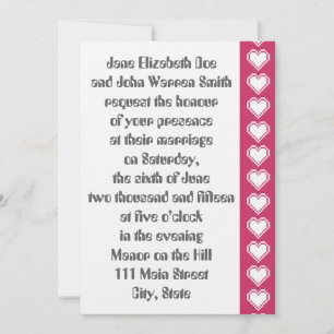 Nossos Corações de 8 Bits no Convite de Casamento