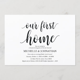 Nossos primeiros cartões de convite de festas par