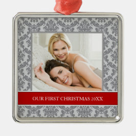 Nossos primeiros ornamento do feriado da foto do