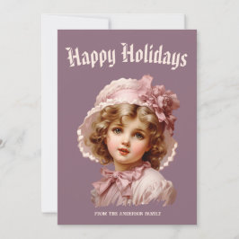 Nostalgia no Cartão de Férias Rosa