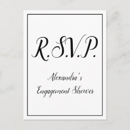 Nostálgico "R.S.V.P." Cartão Postal