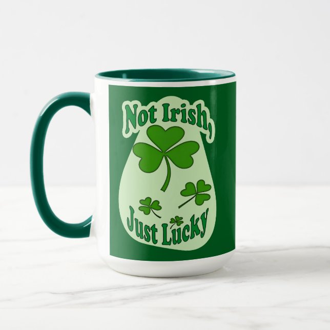 Not Irish Just Lucky St Patrick’s Day - caneca (Esquerda)