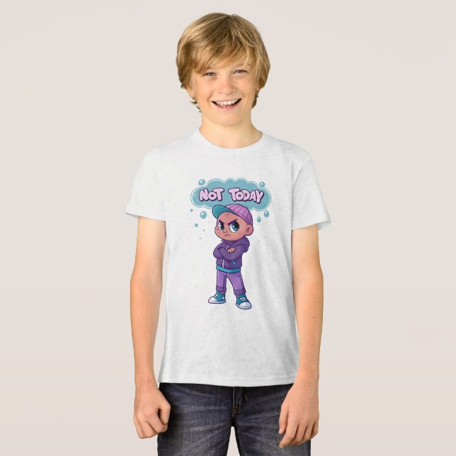 Not Today" Funny Mood T-Shirt (Frente Completa)