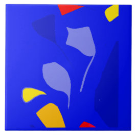 Nota azul Azulejo cerâmico pequeno (4,25" x 4,25")