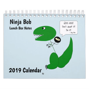 Nota da lancheira de Ninja Bob calendário de 12