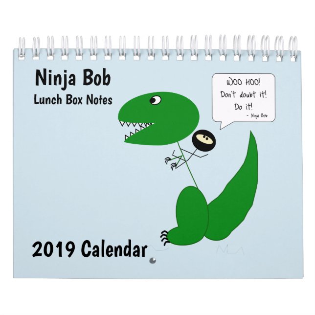 Nota da lancheira de Ninja Bob calendário de 12 (Capa)