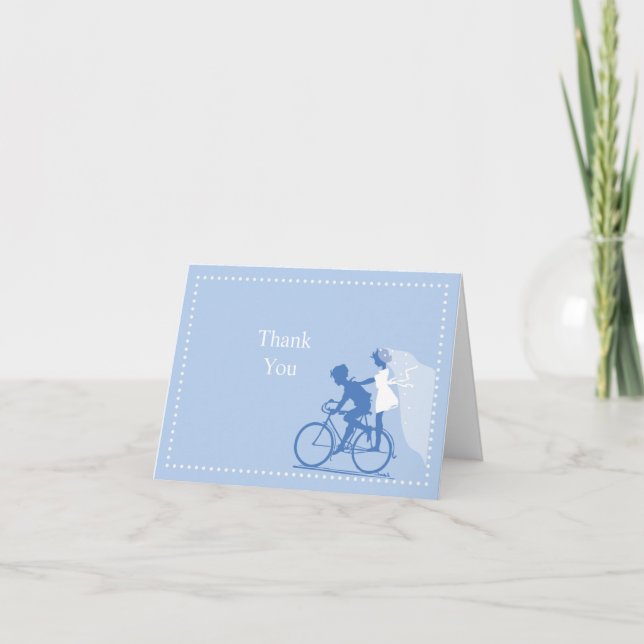 Nota de Agradecimento Casal Bicicleta Azul (Frente)