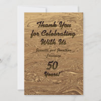 Nota de Agradecimento de Bodas de Ouro 50º Anivers