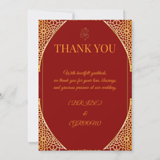 Nota de Agradecimento de Casamento Editável