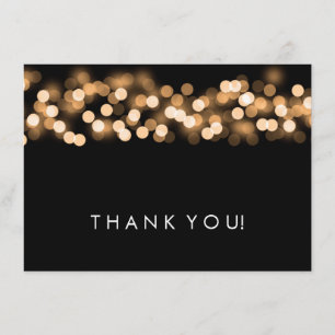 Nota de Agradecimento de Casamento Gold Hollywood