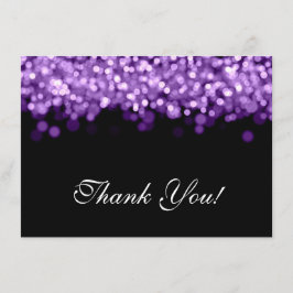 Nota de Agradecimento de Casamento Luzes Roxas