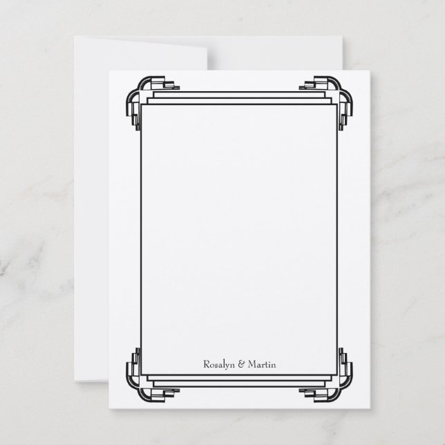 Nota de agradecimento de casamento personalizada c (Frente)