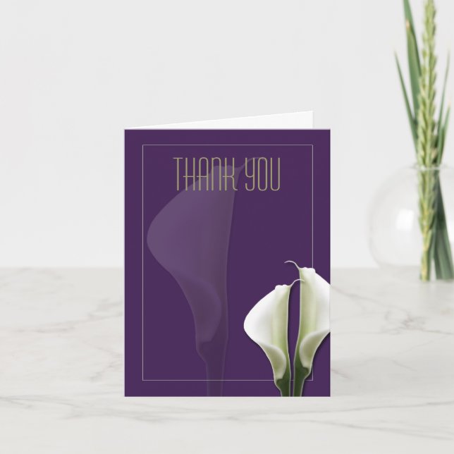 Nota de Agradecimento de Lírio Calla em Roxo (Frente)
