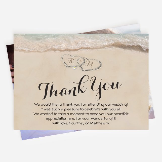 Nota de Agradecimento de Praia | Casamento com Fot (Criador carregado)
