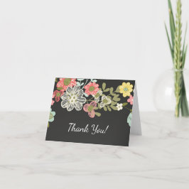 Nota de agradecimento floral de lousa popular