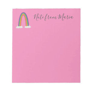 Nota de - Bloco de Notas Rosa Personalizado