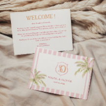 Nota de Boas-Vindas para Casamento em Destino Trop