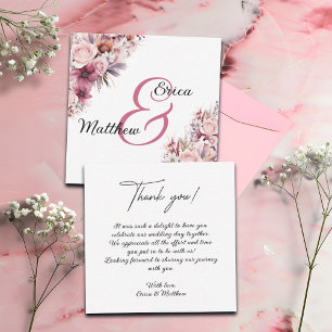 Nota De Cartões de agradecimentos De Casamento Flo