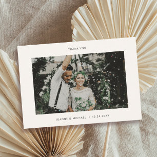 Nota de Cartões de agradecimentos W de Casamento d