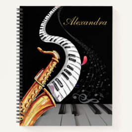 Nota de Música para Piano Saxofone Personalizado