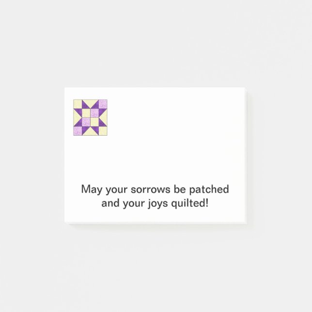 Nota de post-it B do bloco da edredão (Frente)