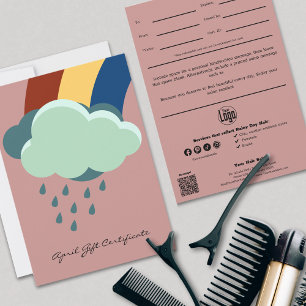 Nota de Serviços de Código QR cor-de-rosa Certific