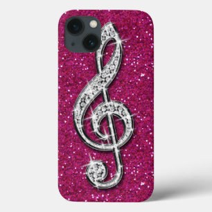 Nota Musical Diamante Espelhado Glitzy Impresso