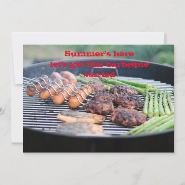 Nota Plano Cartão-Barbeque Convite (Frente)