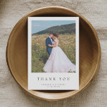 Nota W de Cartões de agradecimentos de Casamento d<br><div class="desc">Simples cartões de agradecimentos de casamento moderno com nota.</div>