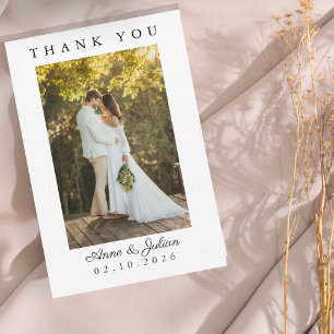 Nota W de Cartões de agradecimentos de Casamento d