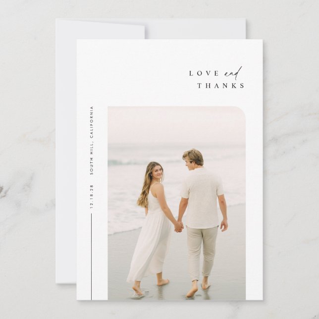 Nota W de Cartões de agradecimentos de Casamento d (Frente)