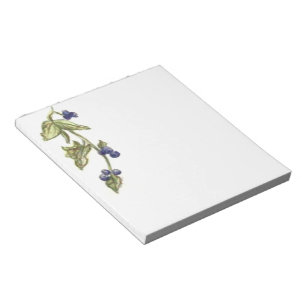 Notas Airelas Azuis No Bloco De Notebooks De Vinha