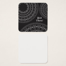 Notas ao quadrado preto e branco para mensagens Es